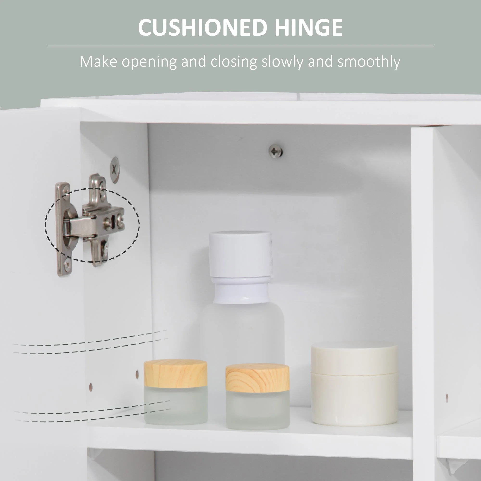 kleankin Bathroom Mirror Cabinet - Image 7