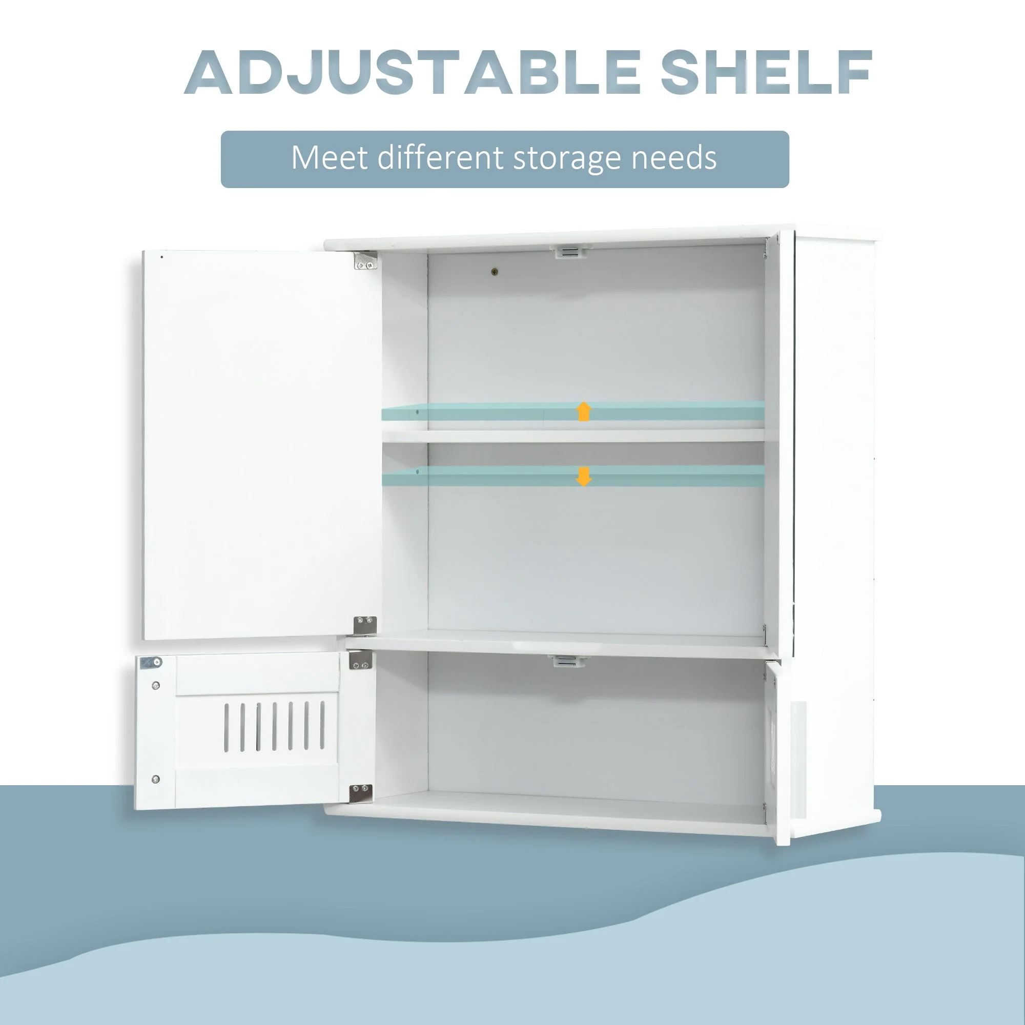 kleankin Bathroom Mirror Cabinet - Image 4
