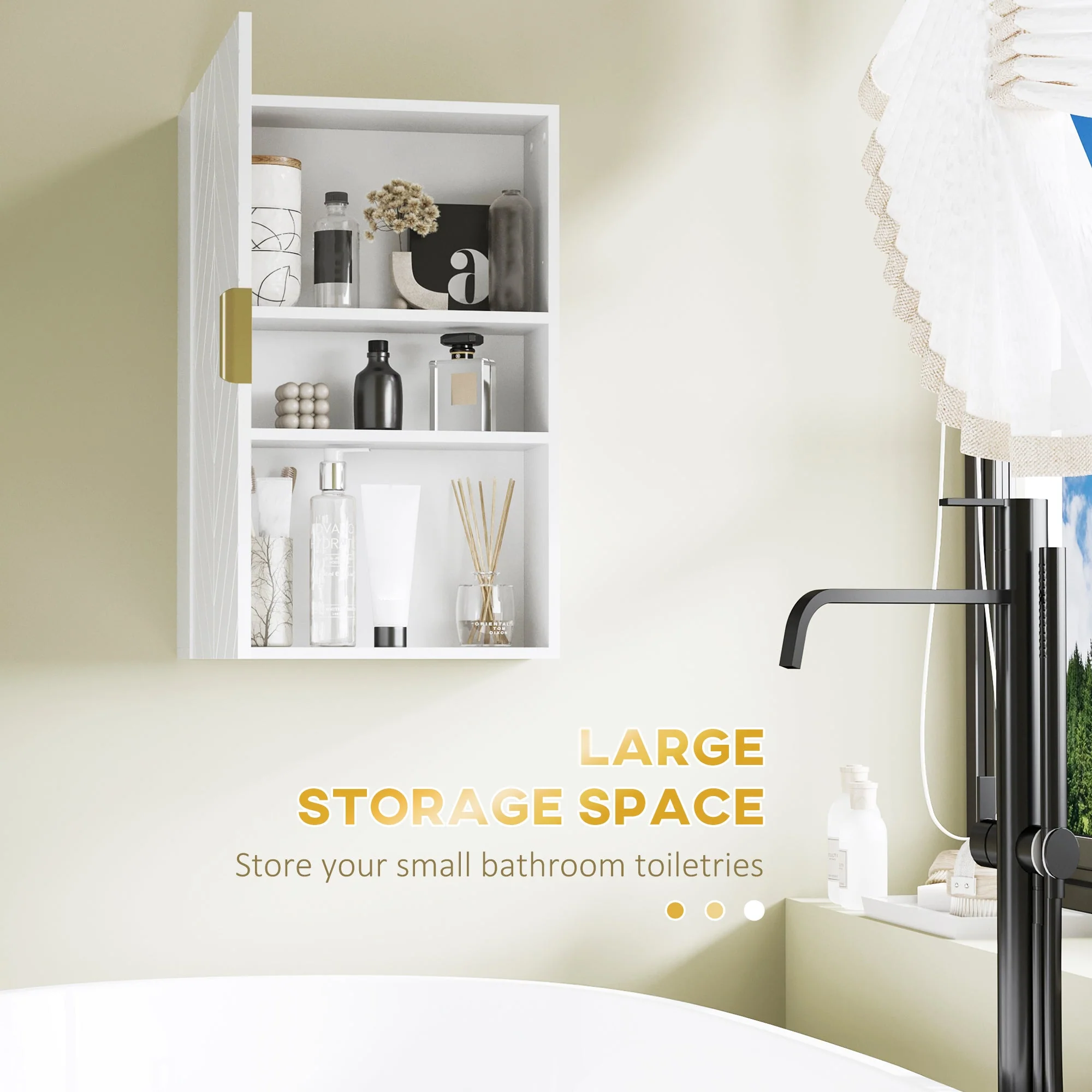kleankin Bathroom Wall Cabinet - Image 3