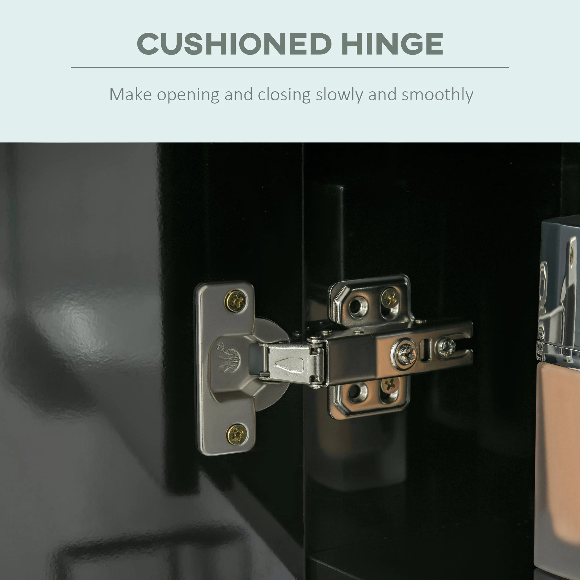 kleankin LED Bathroom Cabinet with Mirror - Image 8