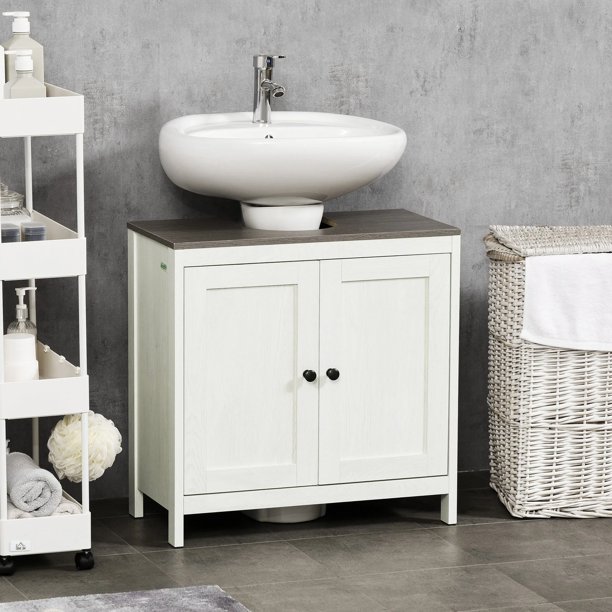 Kleankin Modern Bathroom Sink Cabinet - Image 2