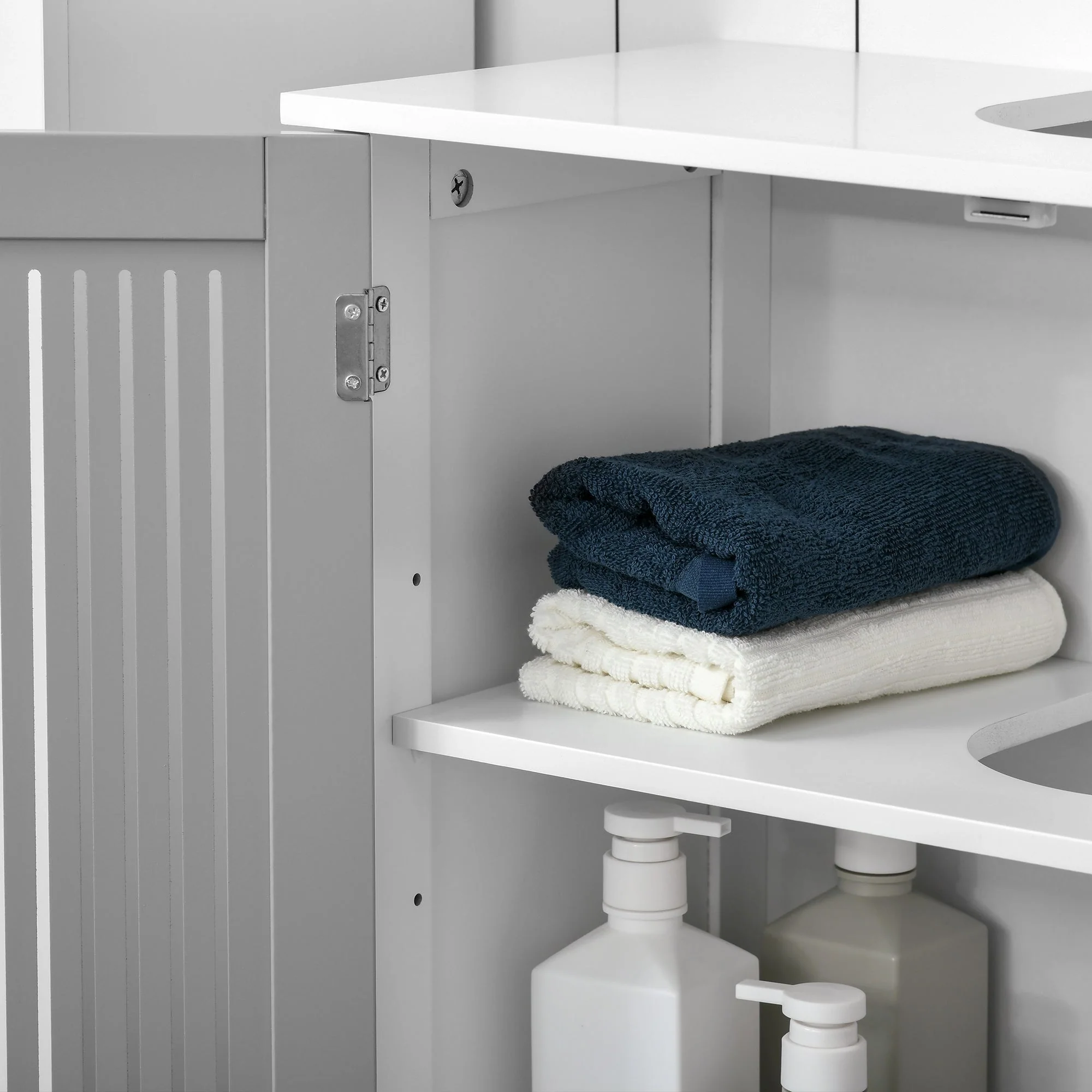 kleankin Modern Under Sink Cabinet with 2 Doors - Image 9