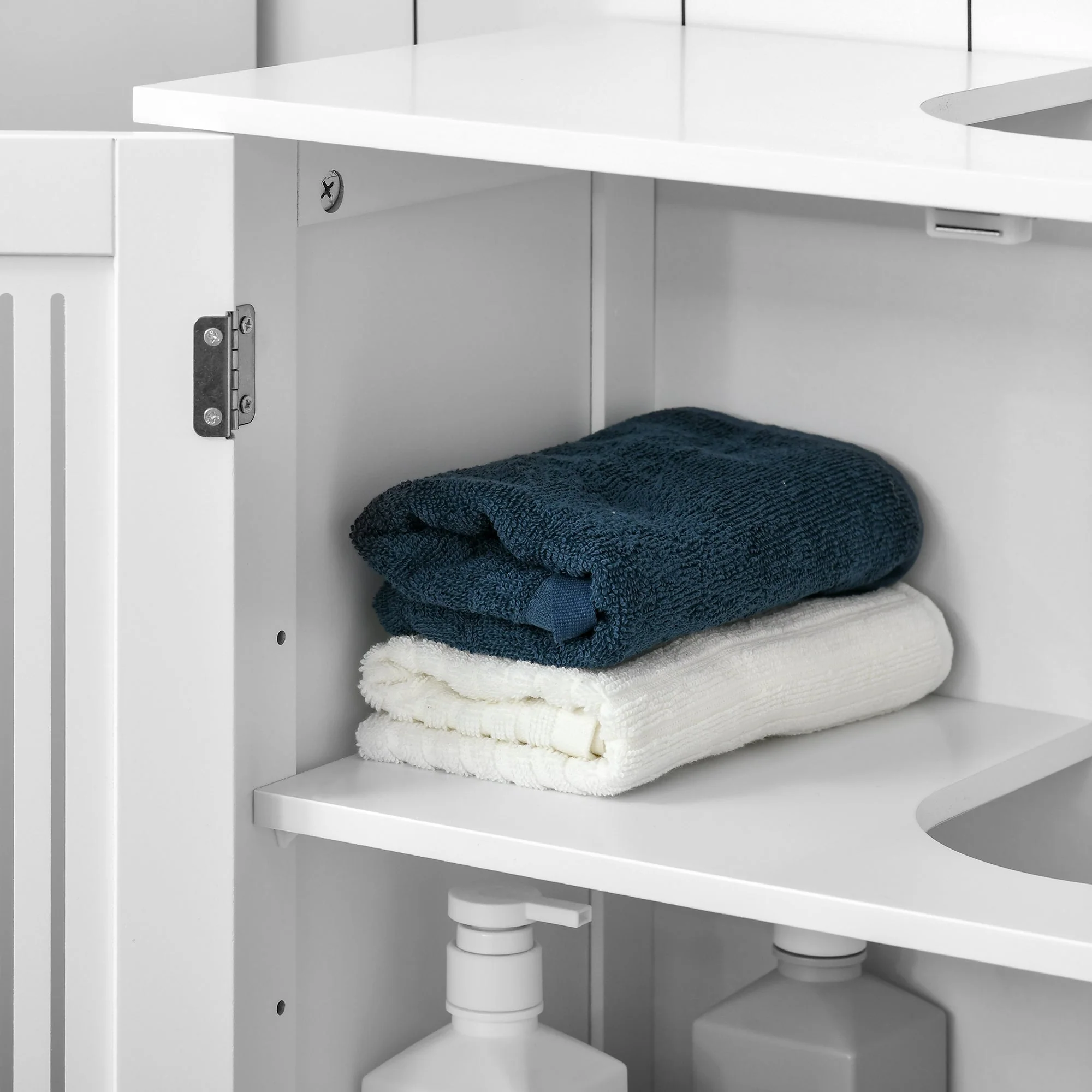 kleankin Modern Under Sink Cabinet with 2 Doors - Image 7