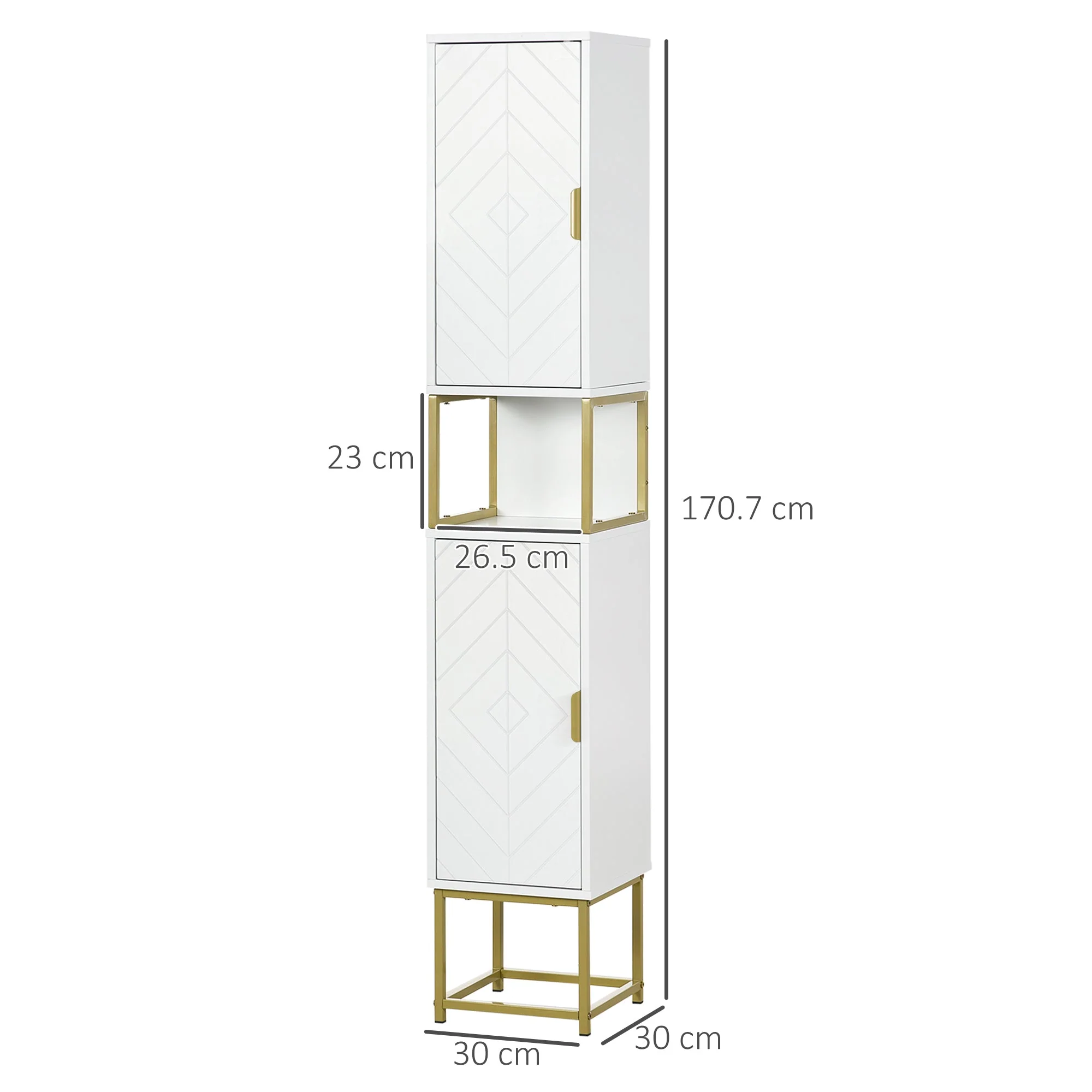 kleankin Narrow Bathroom Storage Cabinet - Image 2
