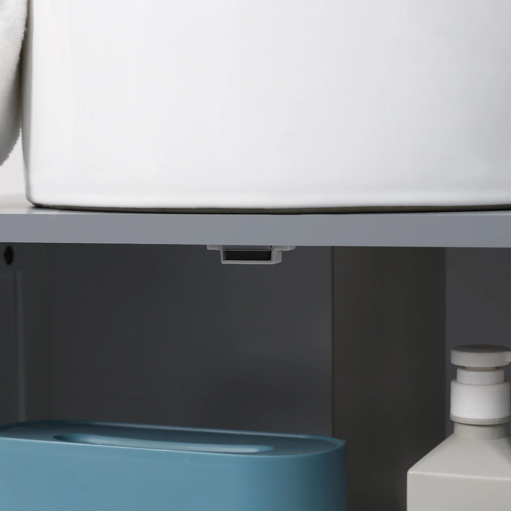 kleankin Pedestal Under Sink Cabinet with Double Doors - Image 8