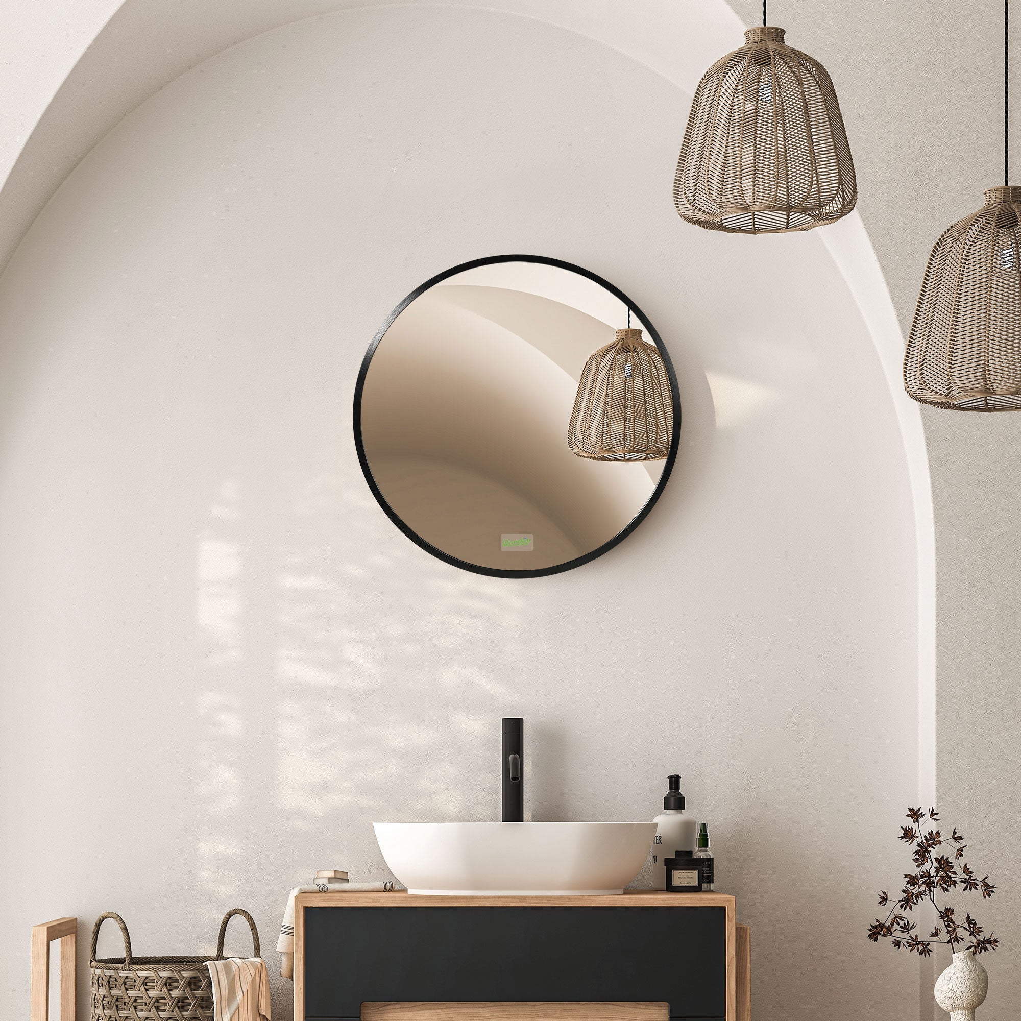 kleankin Round Bathroom Mirror - Image 2