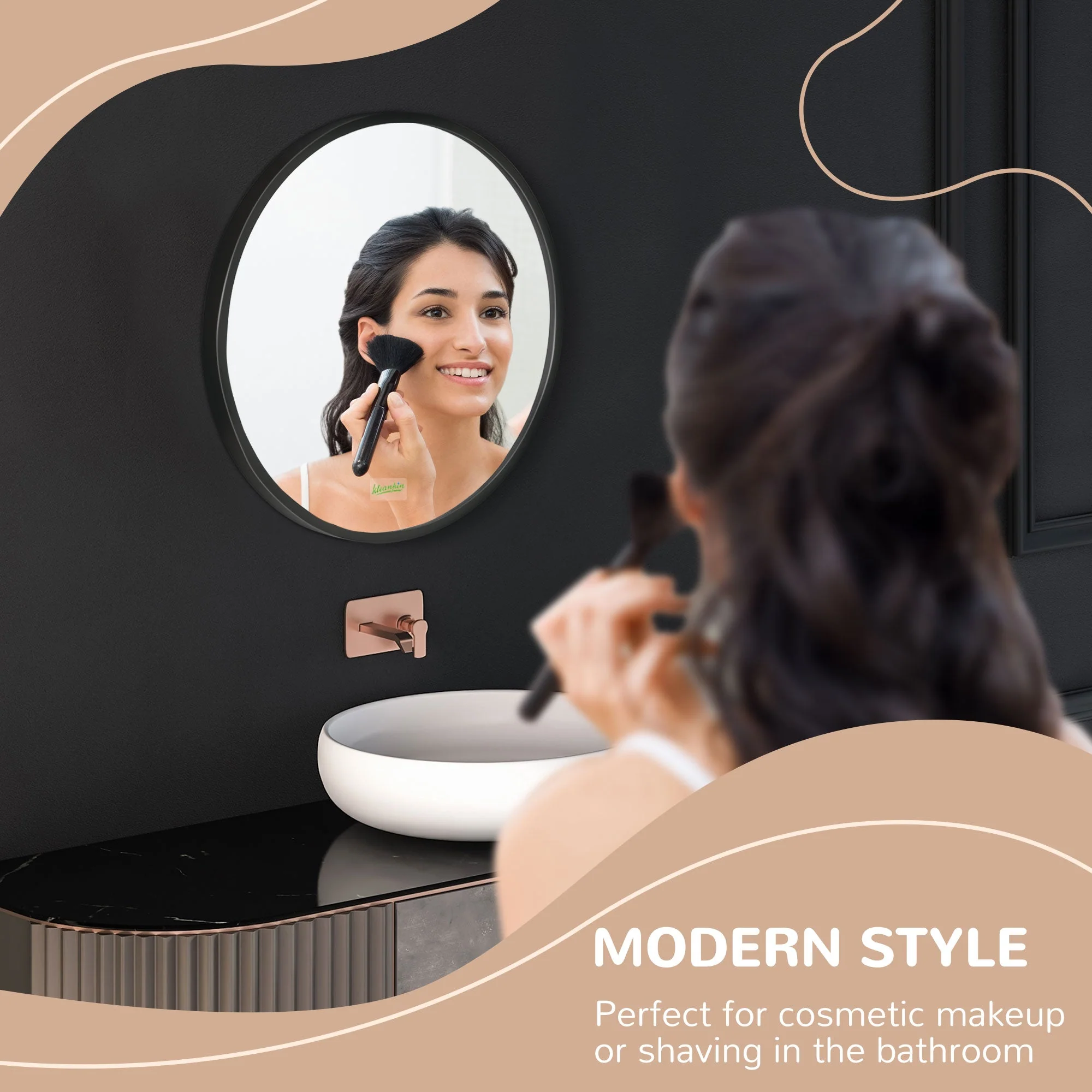 kleankin Round Bathroom Mirror - Image 6
