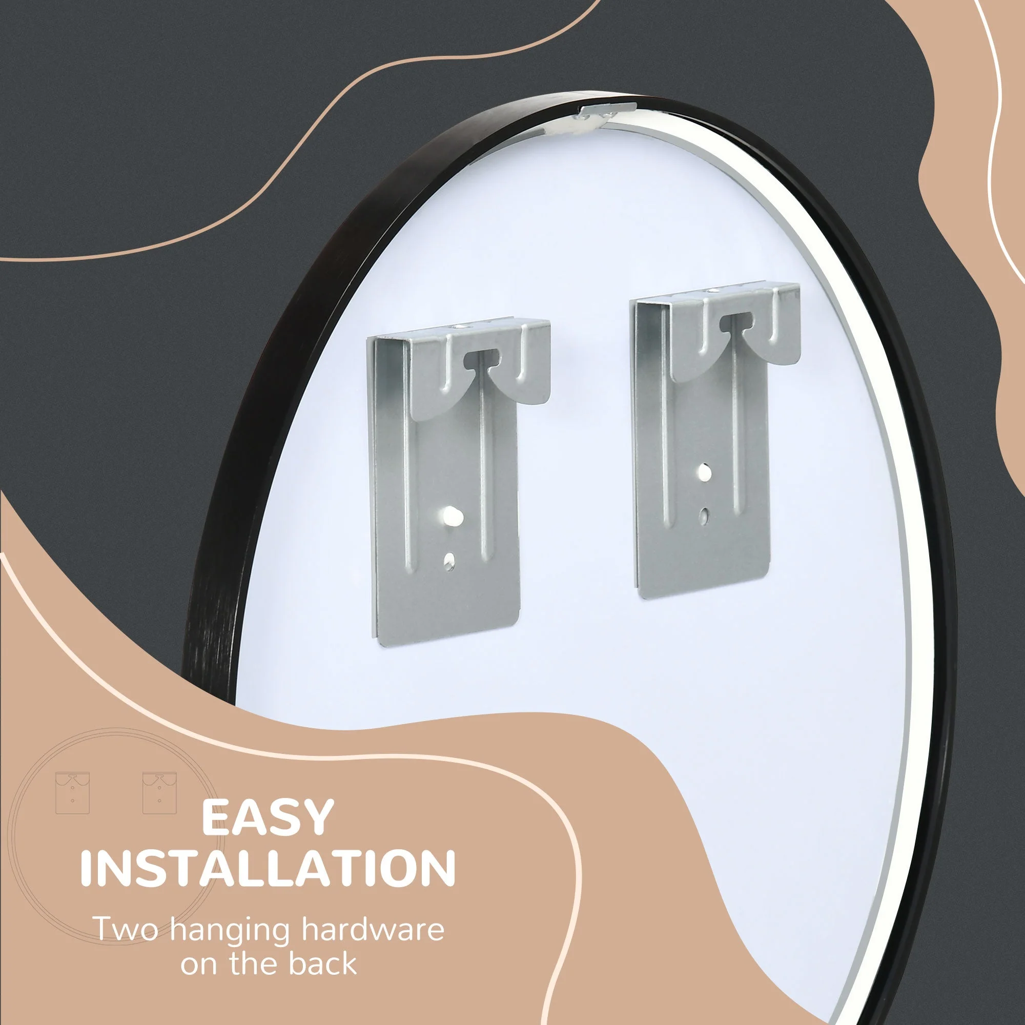kleankin Round Bathroom Mirror - Image 8
