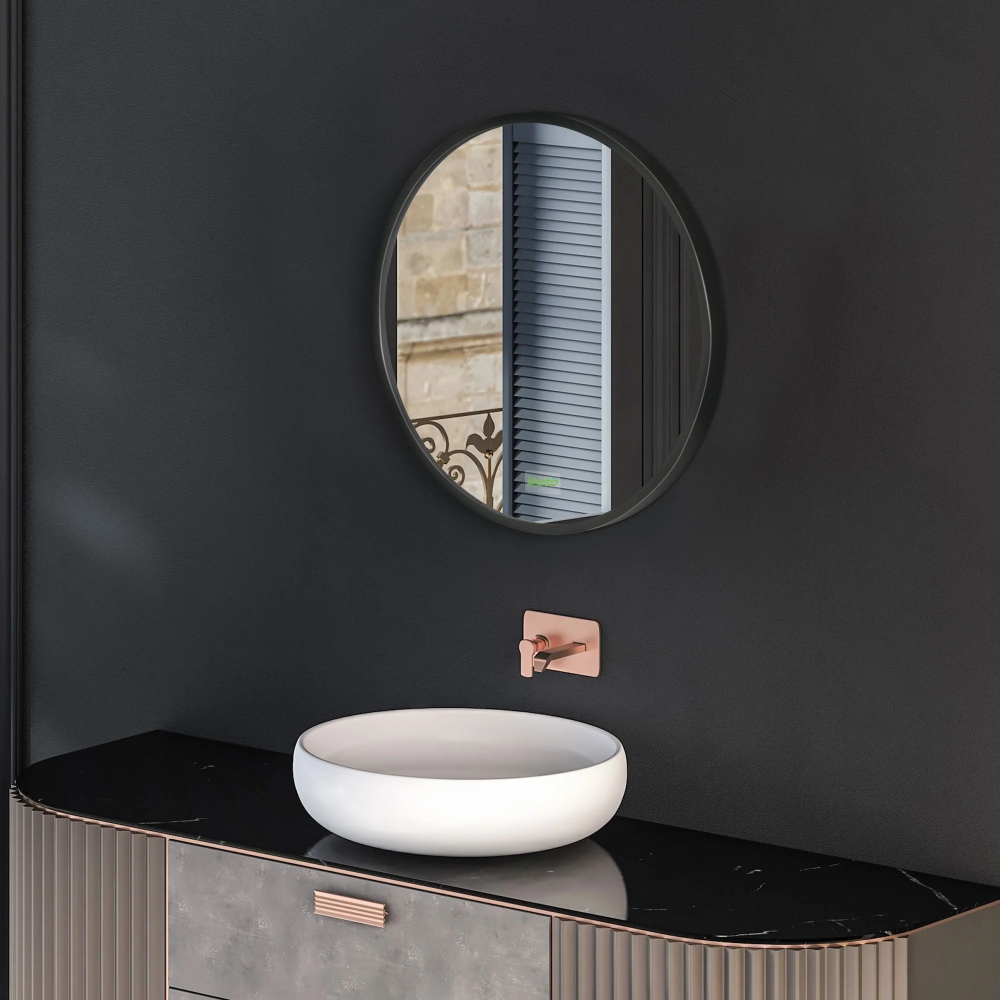 kleankin Round Bathroom Mirror - Image 9