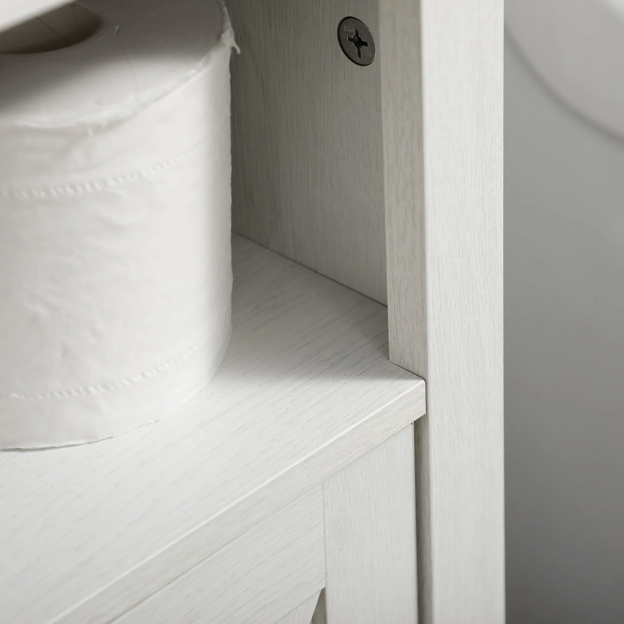 kleankin Under Sink Cabinet Bathroom Vanity Unit with Double Doors and Storage Shelves - Image 7