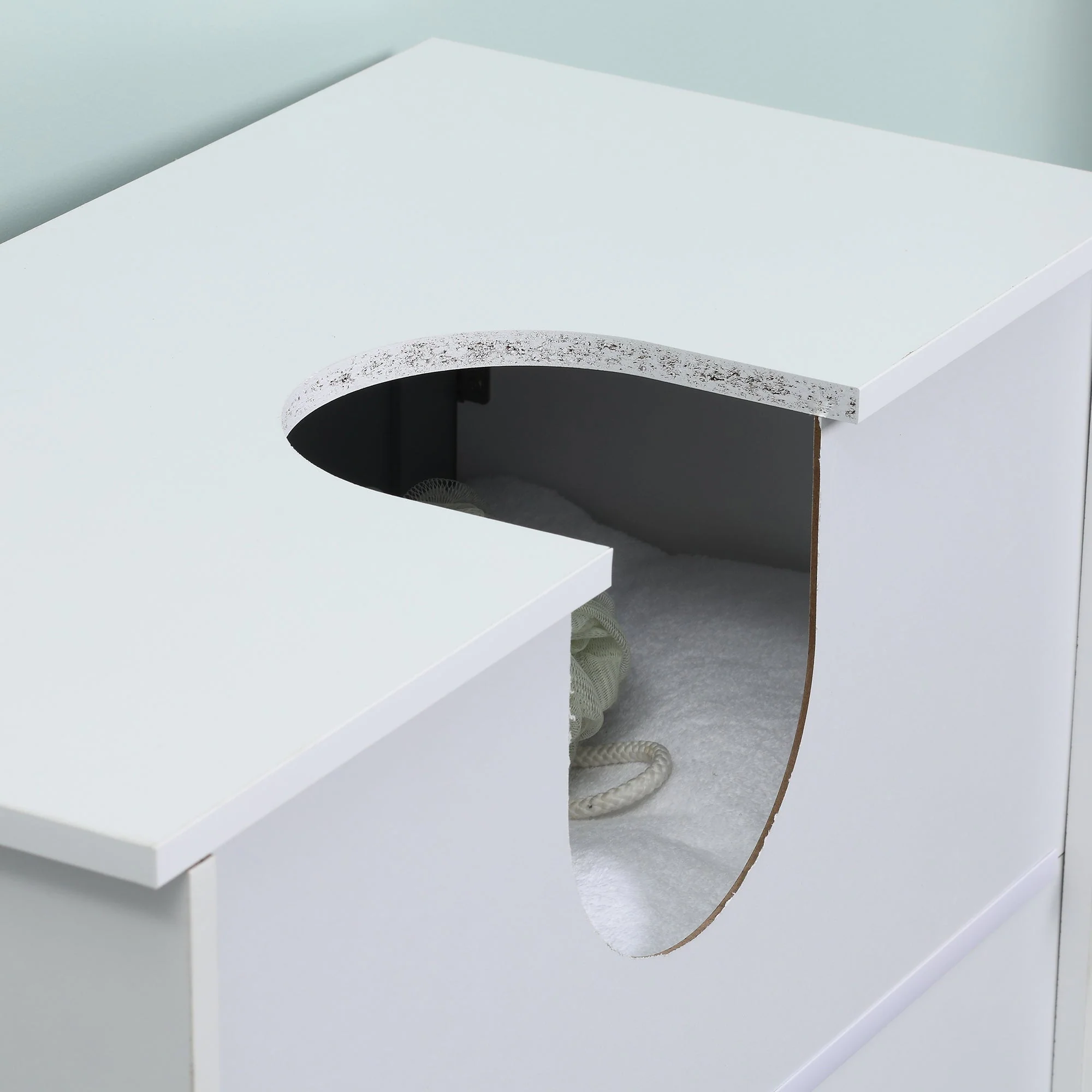 kleankin Under Sink Storage Bathroom Cabinet with Adjustable Shelf - Image 8
