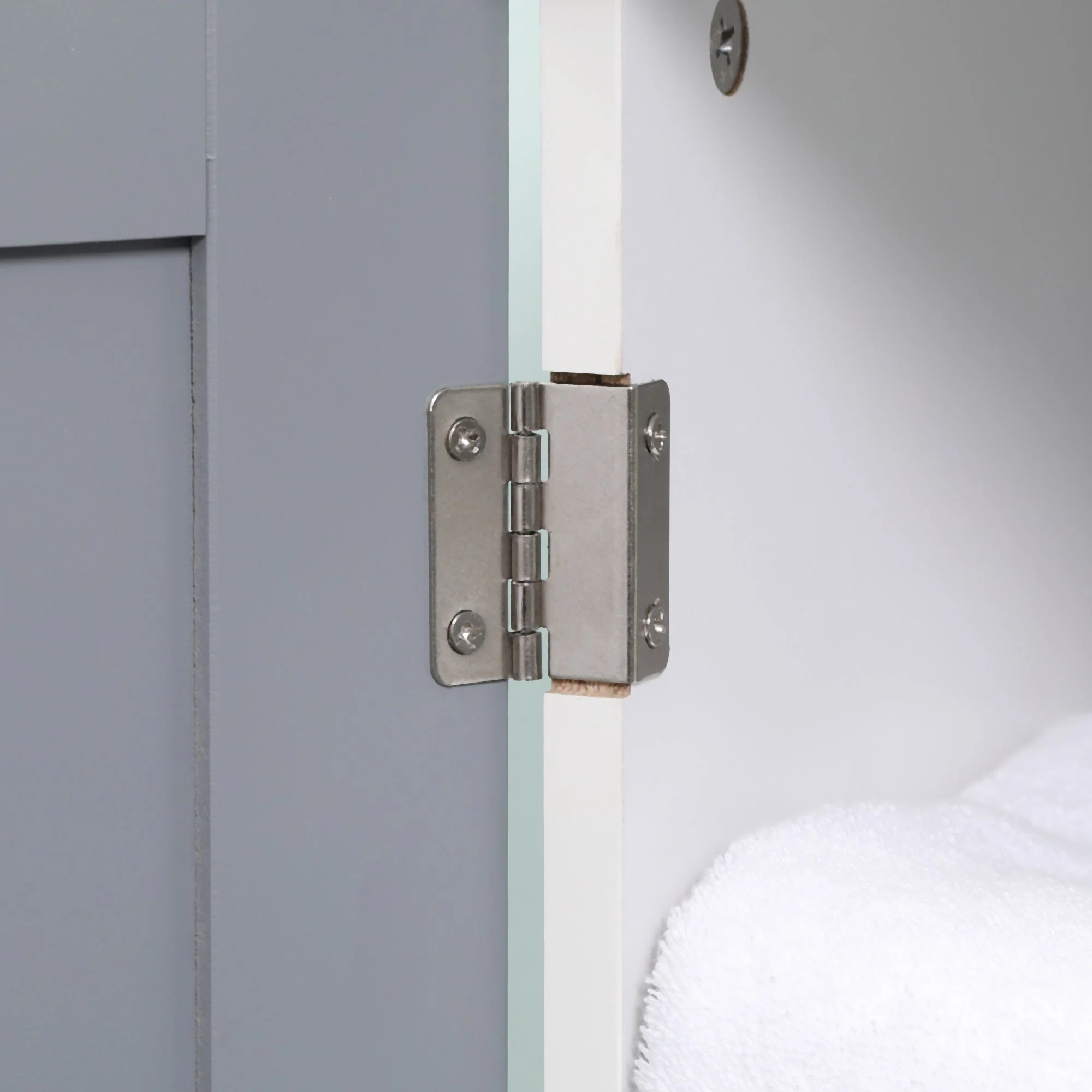 kleankin Under Sink Storage Bathroom Cabinet with Adjustable Shelf - Image 9