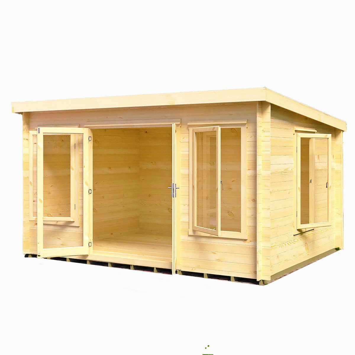 Shire Emneth 11' 11" x 9' 9" Pent Log Cabin - Premium 19mm Cladding Log Clad - Image 11