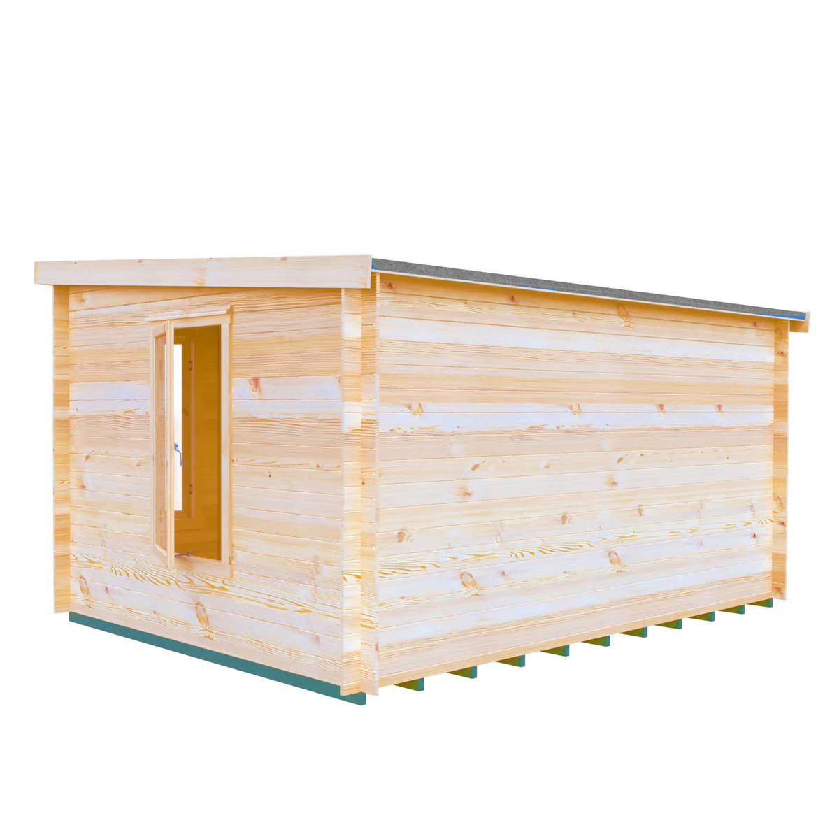 Shire Emneth 11' 11" x 9' 9" Pent Log Cabin - Premium 19mm Cladding Log Clad - Image 13