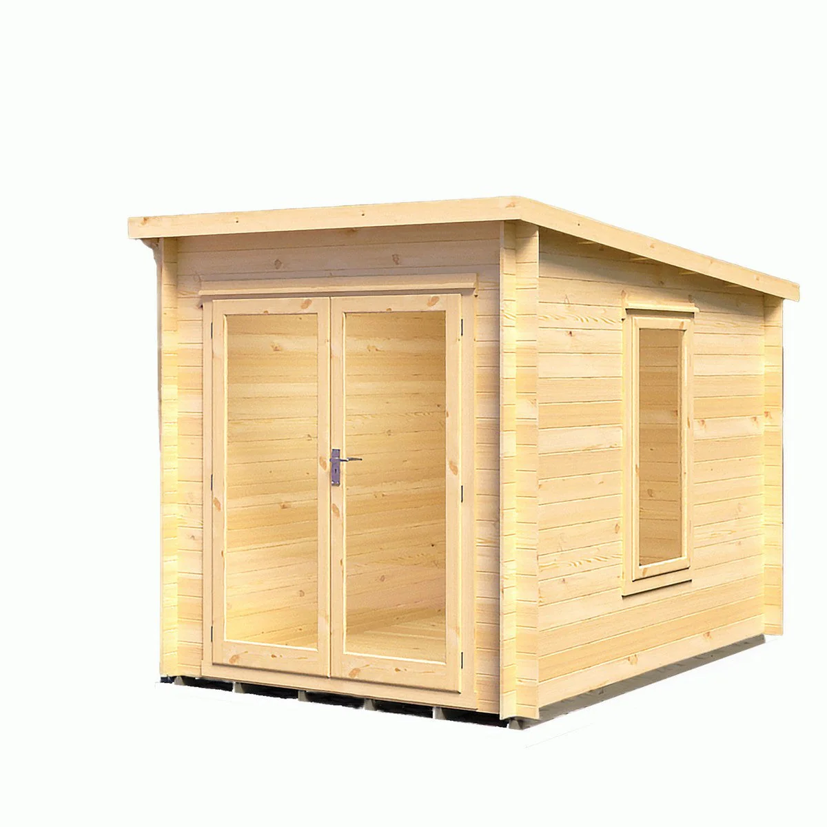 Shire Emneth 6' x 9' 9" Pent Log Cabin - Premium 19mm Cladding Log Clad - Image 10