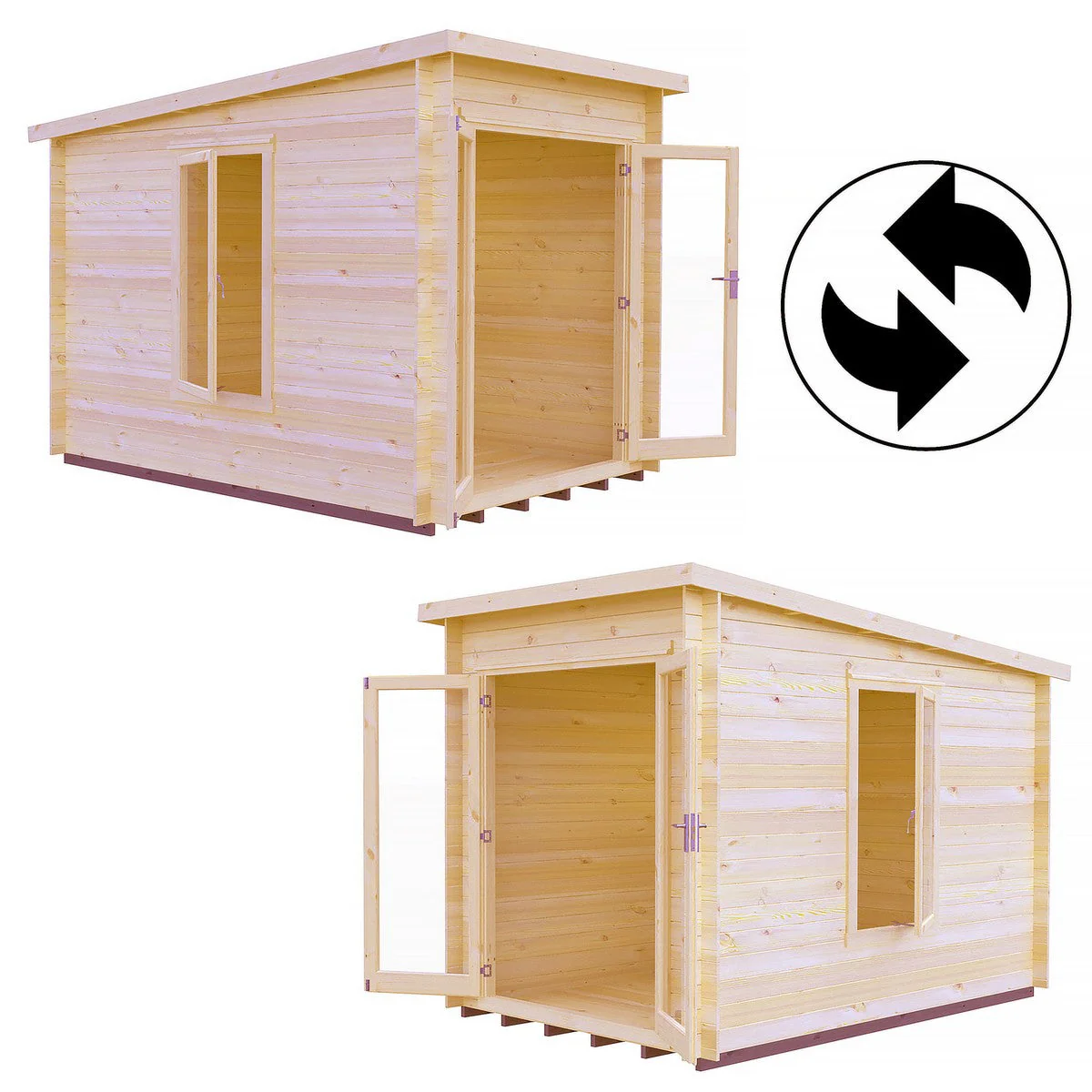 Shire Emneth 6' x 9' 9" Pent Log Cabin - Premium 19mm Cladding Log Clad - Image 7
