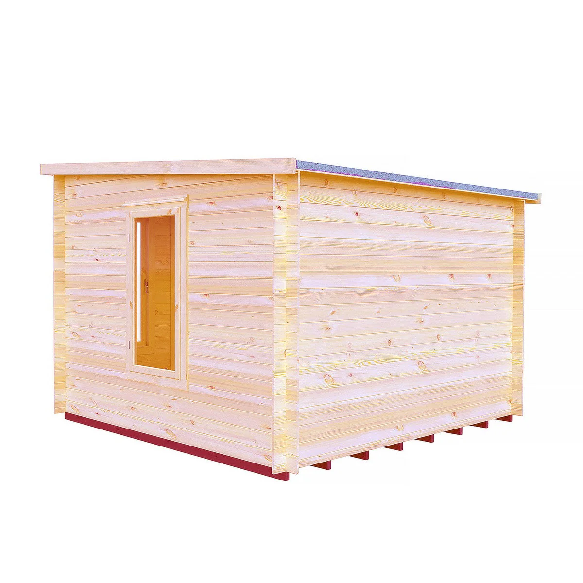 Shire Emneth 9' x 9' 9" Pent Log Cabin - Premium 19mm Cladding Log Clad - Image 11