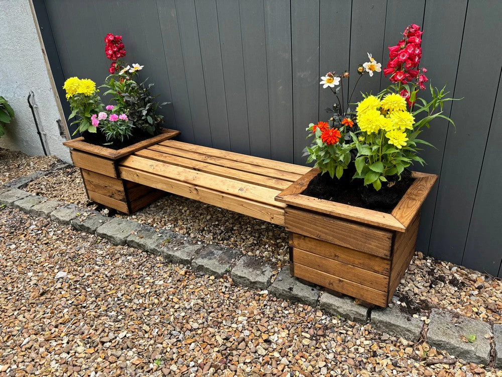 Knights Garden Planter Bench by Charles Taylor - 2 Seats - Image 3