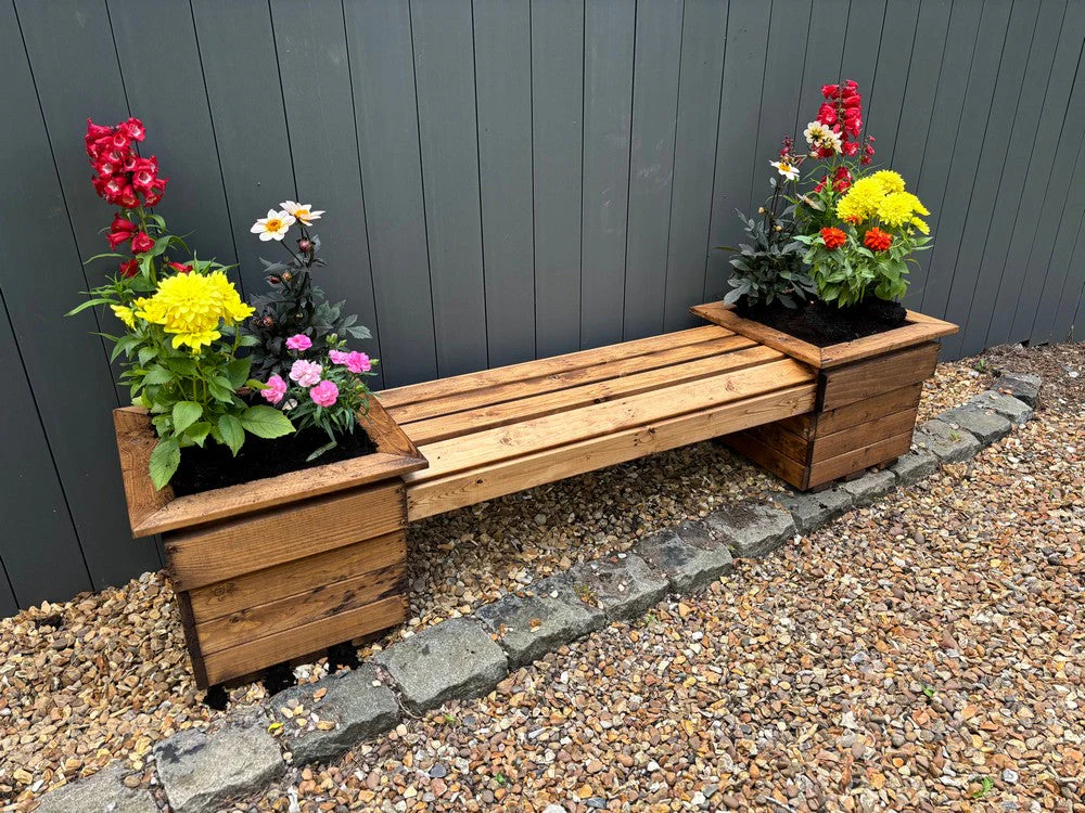 Knights Garden Planter Bench by Charles Taylor - 2 Seats - Image 4