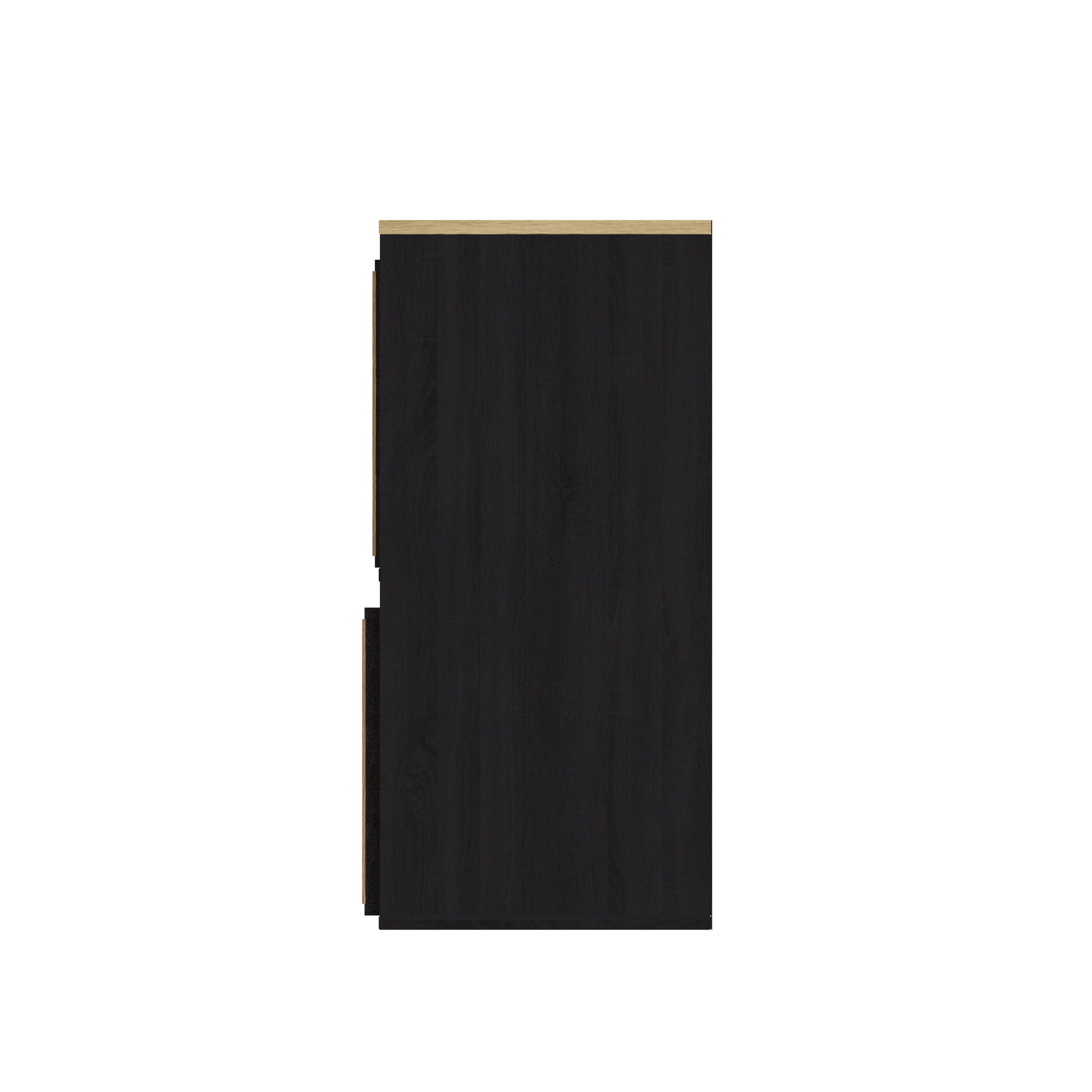 Kube Sideboard Black & Light Oak 2 Shelves 2 Drawers - Image 3