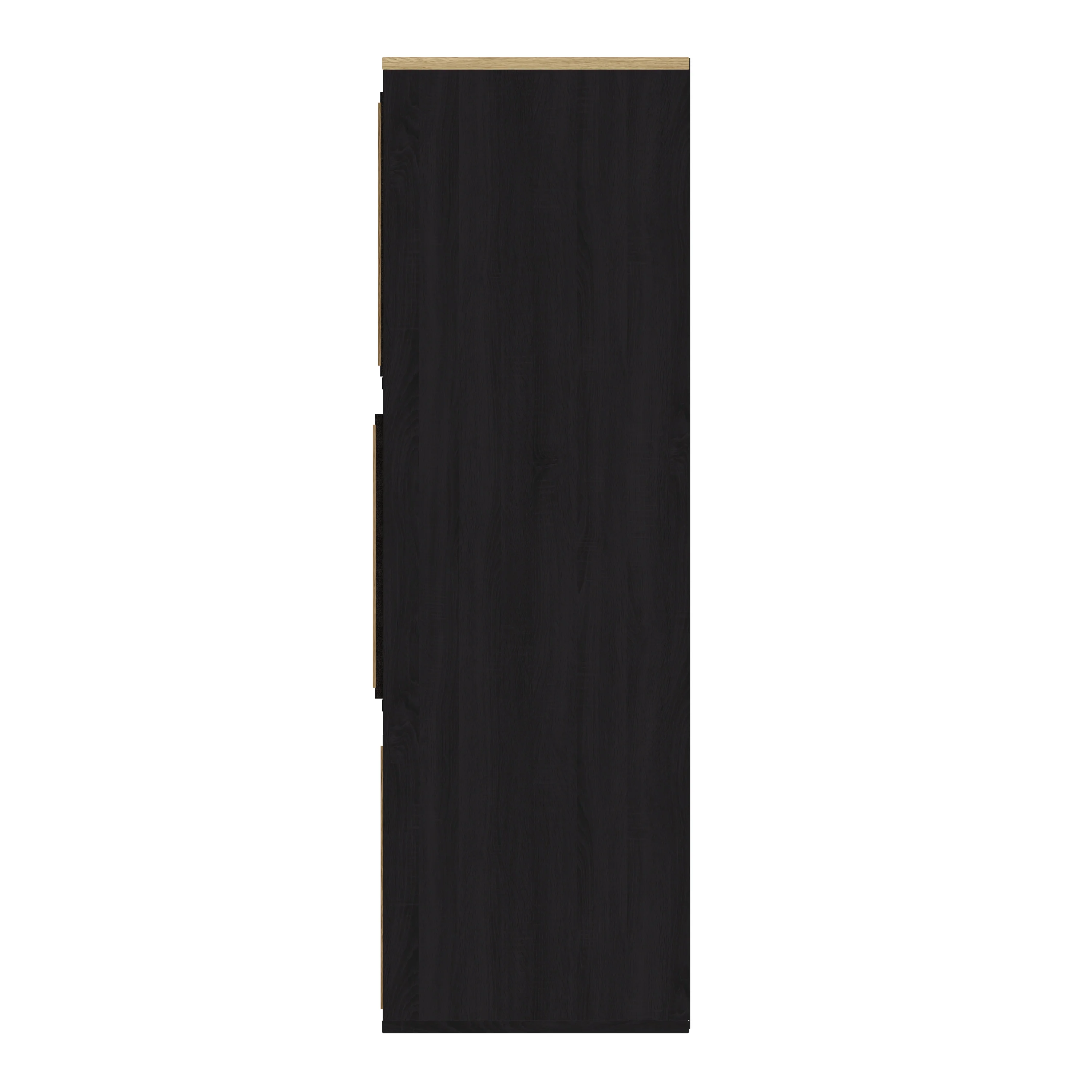 Kube Sideboard Black & Light Oak 3 Shelves 3 Drawers - Image 3