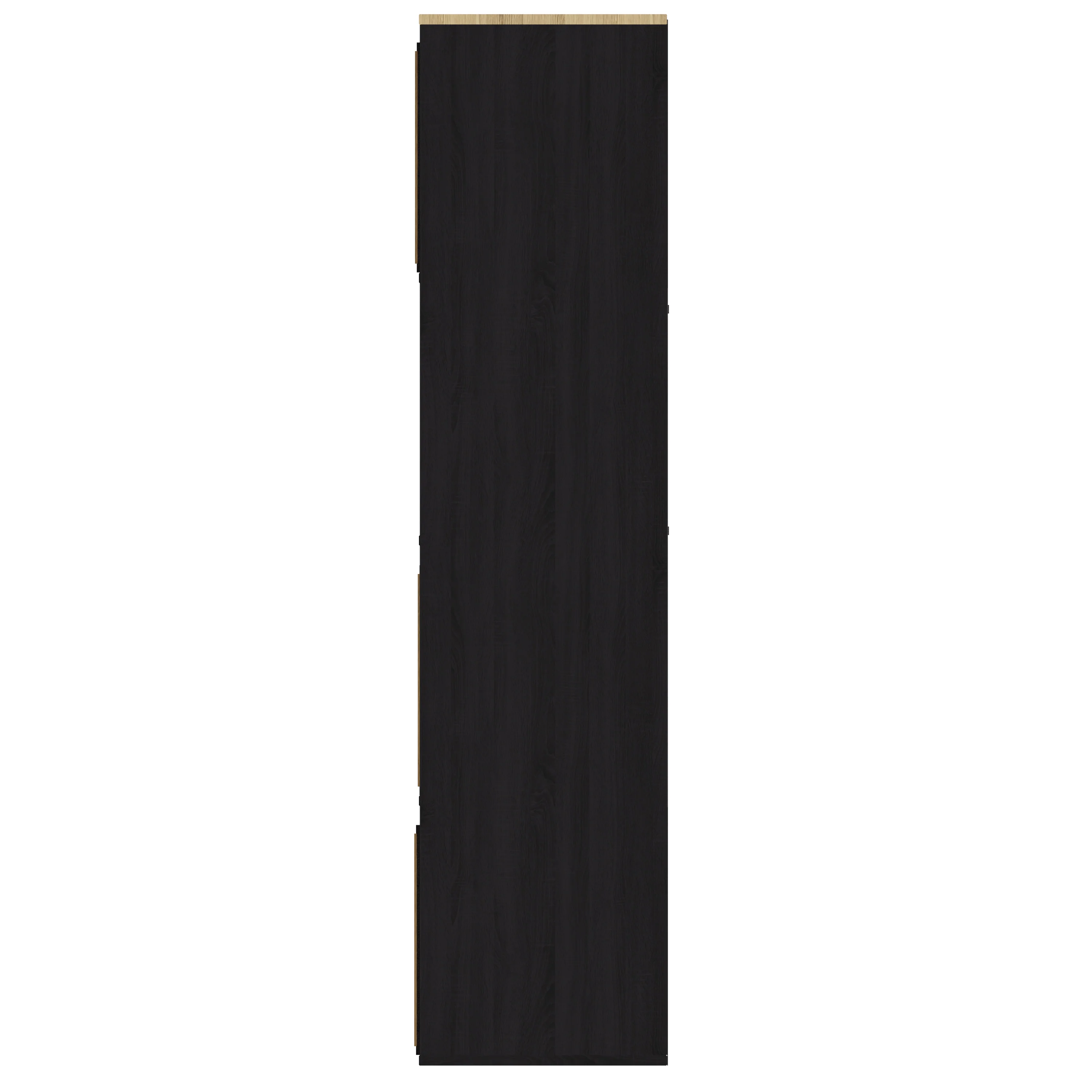 Kube Tall Sideboard Black & Light Oak 4 Shelves 4 Drawers - Image 4