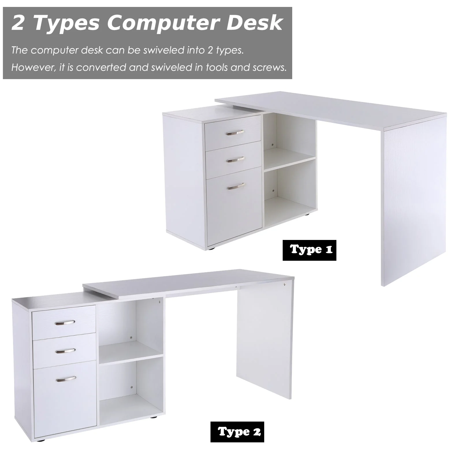 L-Shaped Computer Desk - Image 3