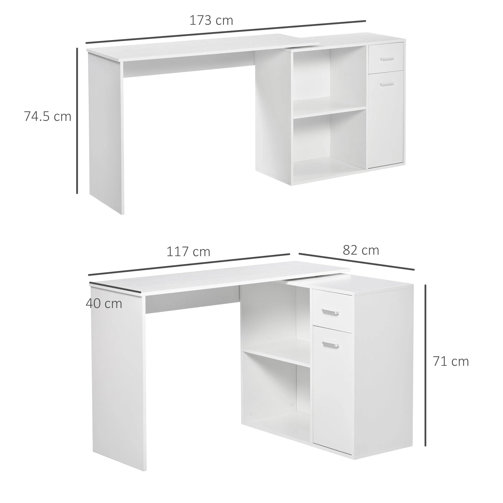 L-Shaped Desk Computer Corner Desk - Image 3