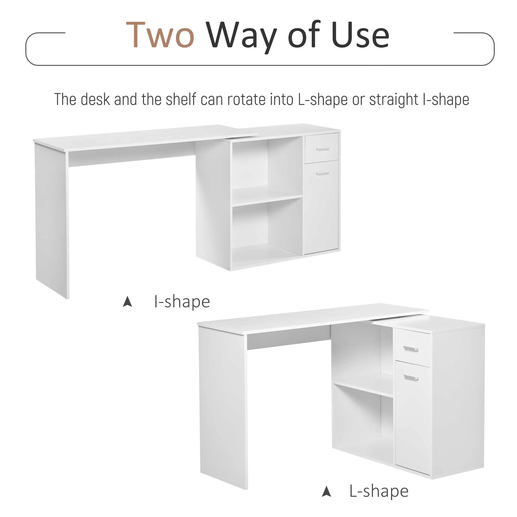 L-Shaped Desk Computer Corner Desk - Image 5