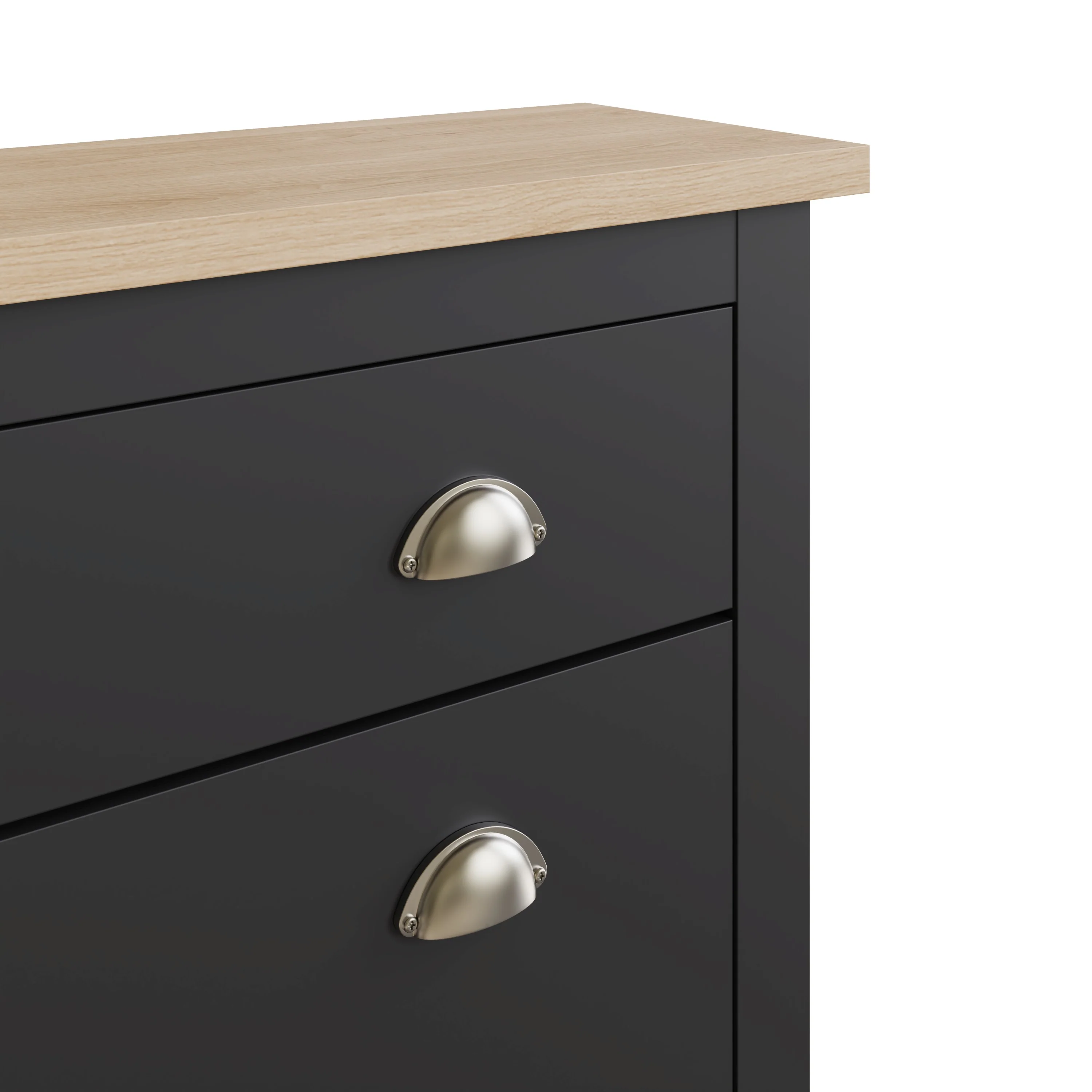 Lancaster Tall Shoe Storage Black 2 Doors 4 Shelves 1 Drawer - Image 5