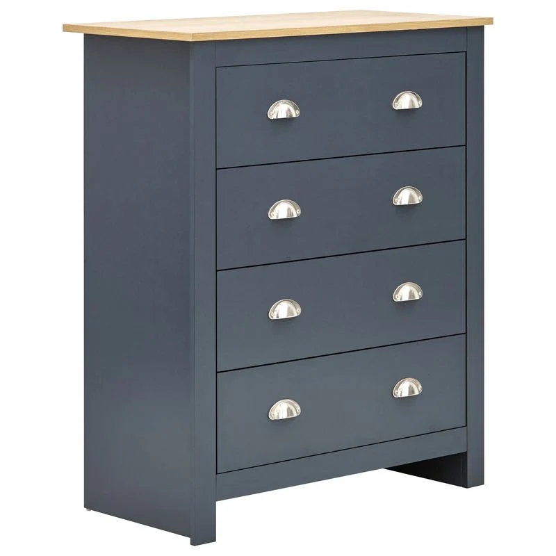 Lancaster 4 Piece Bedroom Furniture Set Blue - Image 3