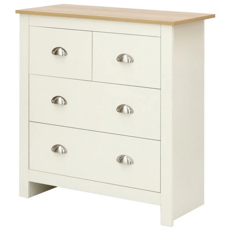 Lancaster Chest of Drawers Cream 4 Drawers - Image 8