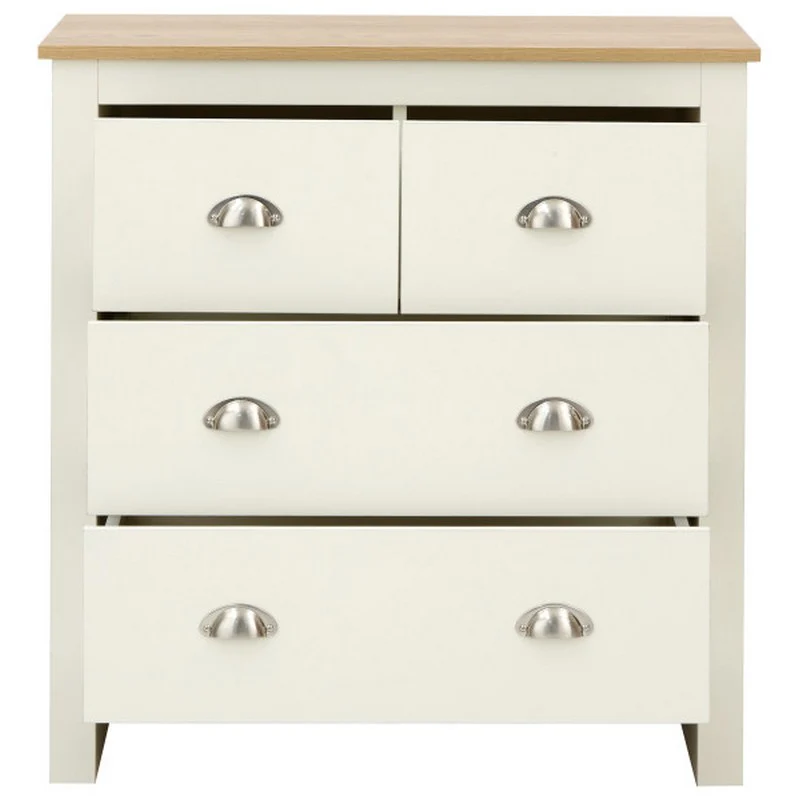 Lancaster Chest of Drawers Cream 4 Drawers - Image 9