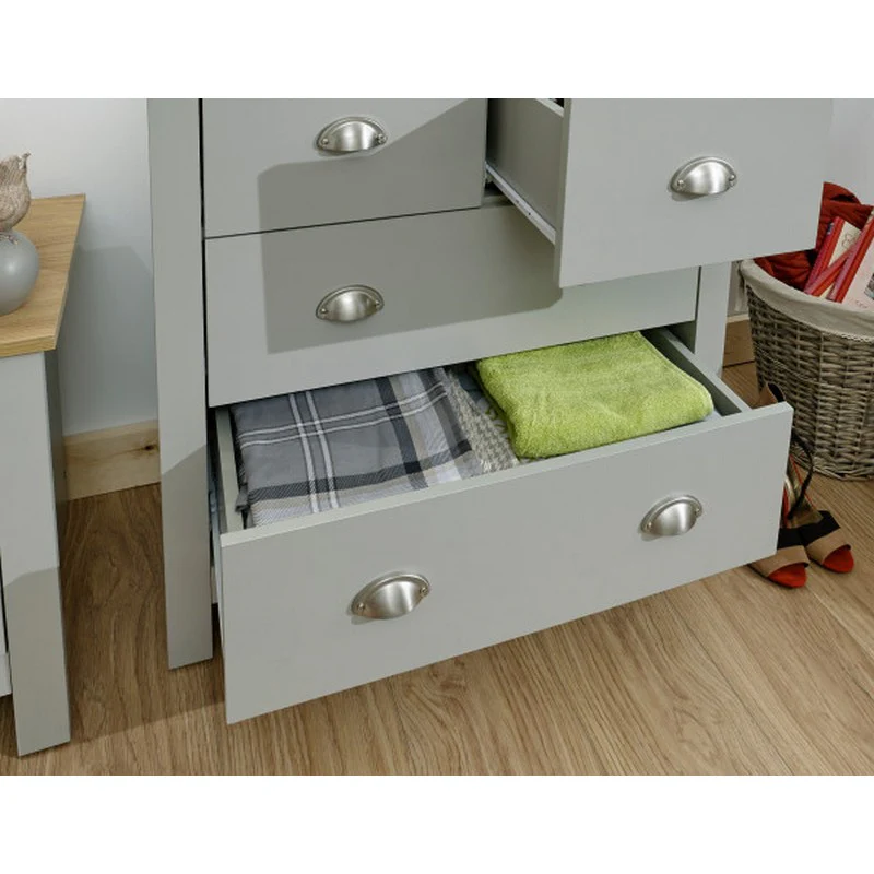 Lancaster Chest of Drawers Grey 4 Drawers - Image 6