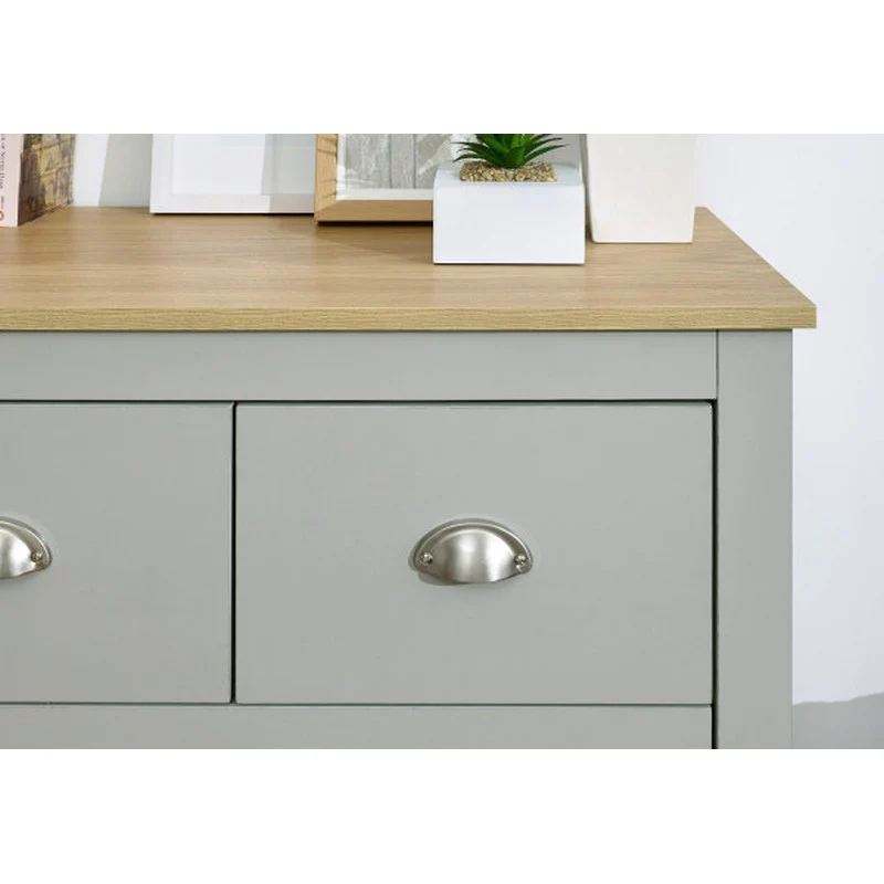 Lancaster Chest of Drawers Grey 4 Drawers - Image 9