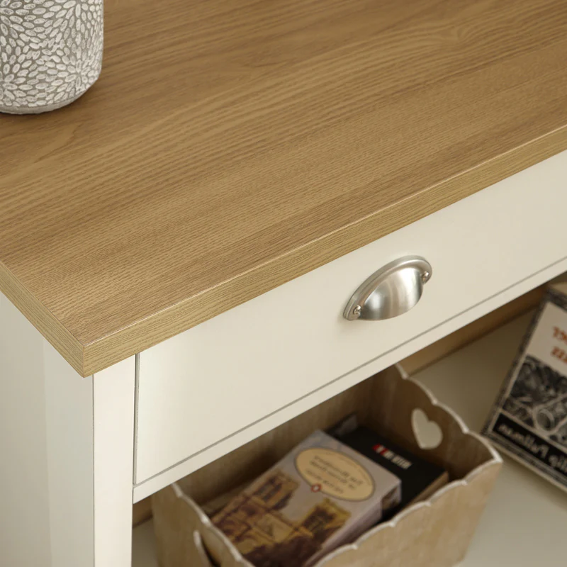Lancaster Console Table Cream 1 Shelf 2 Drawers - Image 3