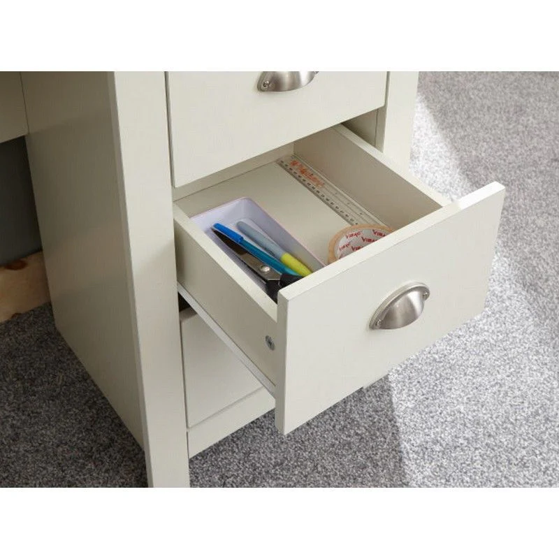 Lancaster Desk Cream 4 Drawers 1 Door - Image 5