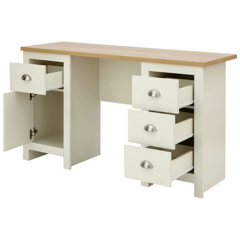 Lancaster Desk Cream 4 Drawers 1 Door - Image 8
