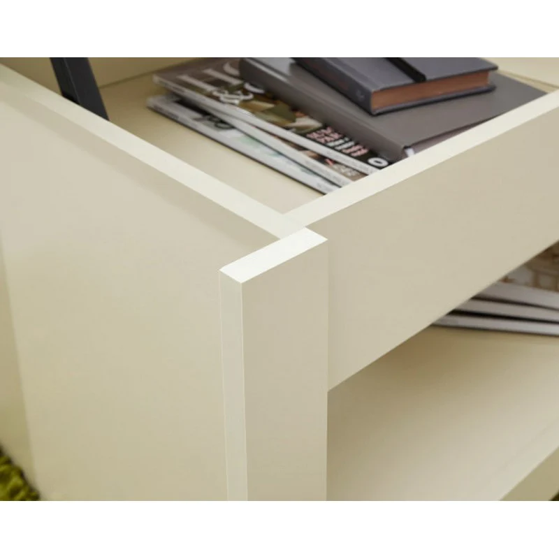 Lancaster Extending Coffee Table Cream 1 Shelf 105cm - Image 6