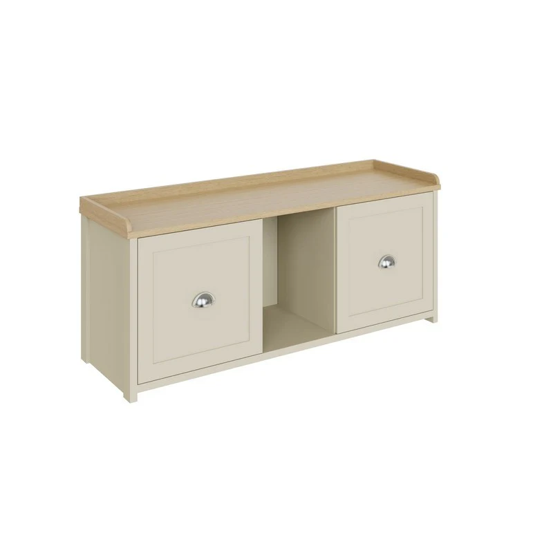 Lancaster Hall Bench Cream 2 Shelves - Image 3