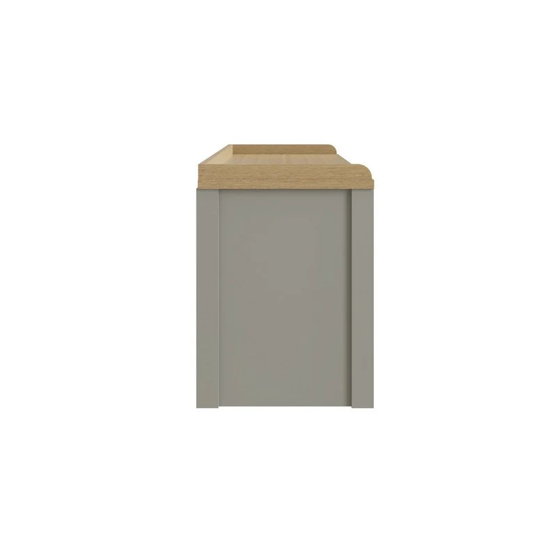 Lancaster Hall Bench Grey 2 Shelves - Image 4