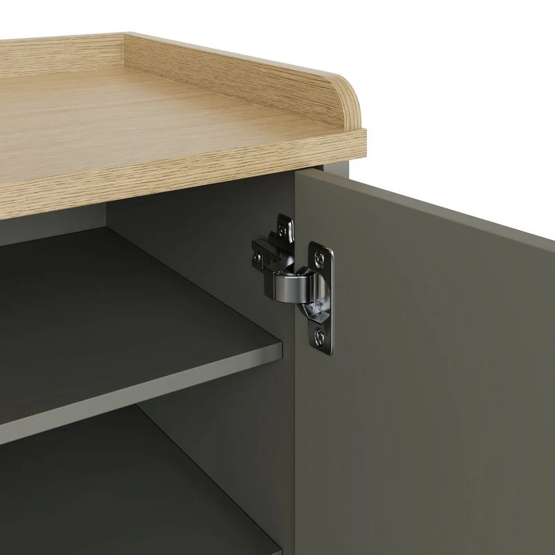 Lancaster Hall Bench Grey 2 Shelves - Image 6