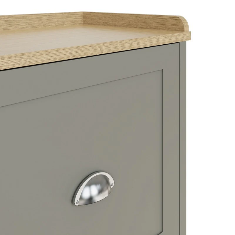 Lancaster Hall Bench Grey 2 Shelves - Image 7