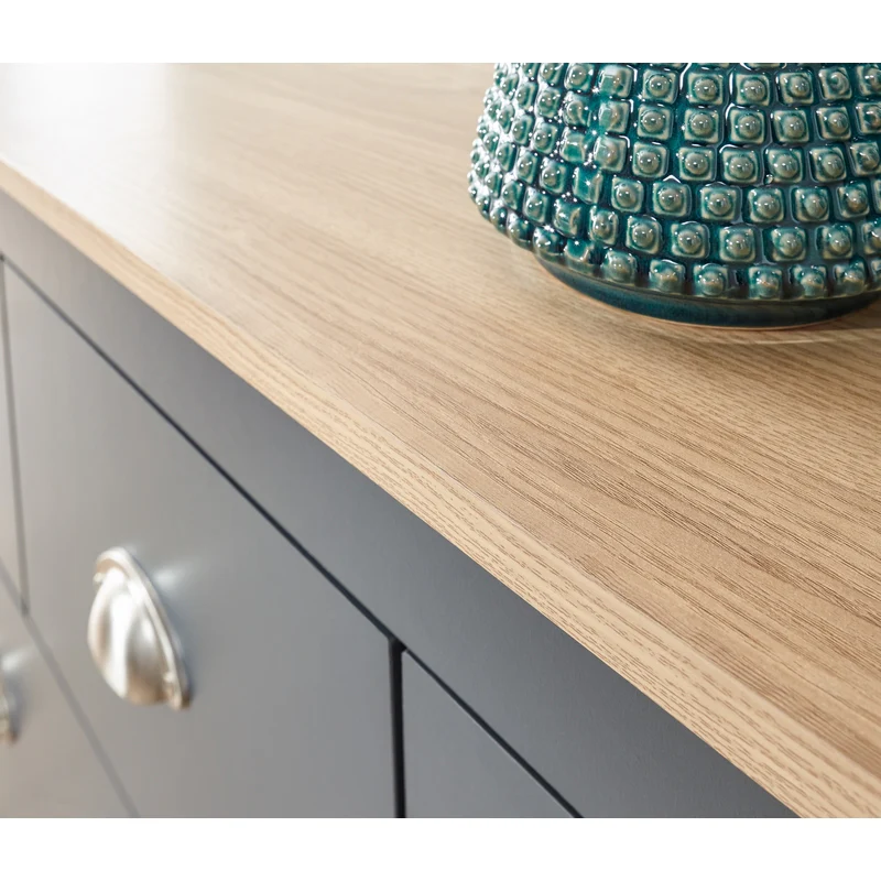 Lancaster Large Chest of Drawers Blue 7 Drawers - Image 3
