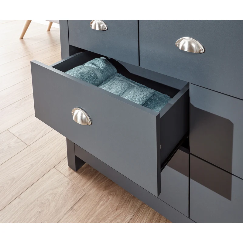 Lancaster Large Chest of Drawers Blue 7 Drawers - Image 7