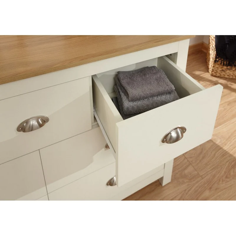 Lancaster Large Chest of Drawers Cream 7 Drawers - Image 10