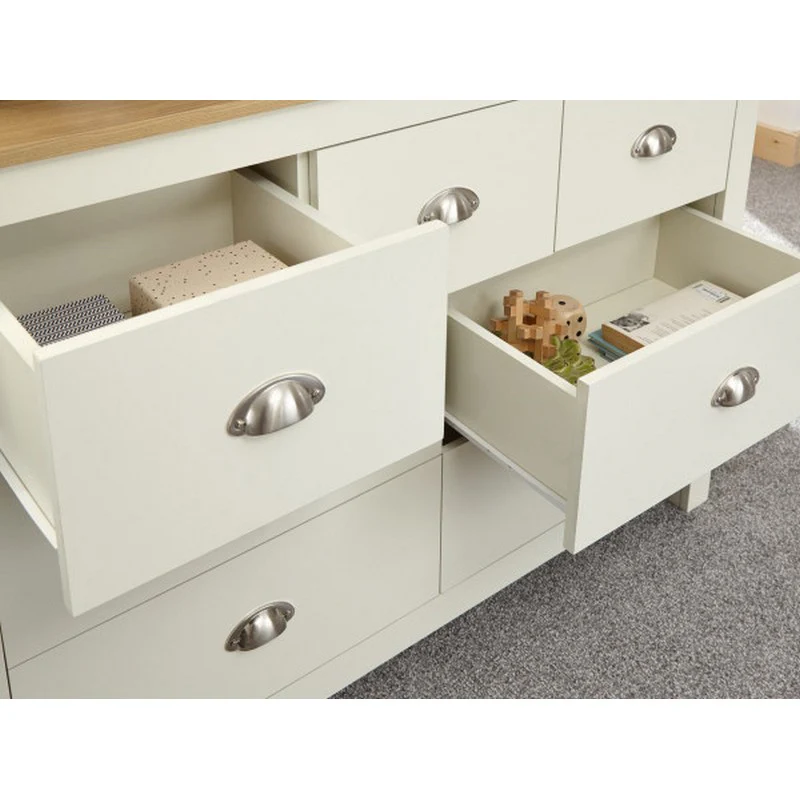 Lancaster Large Chest of Drawers Cream 7 Drawers - Image 6