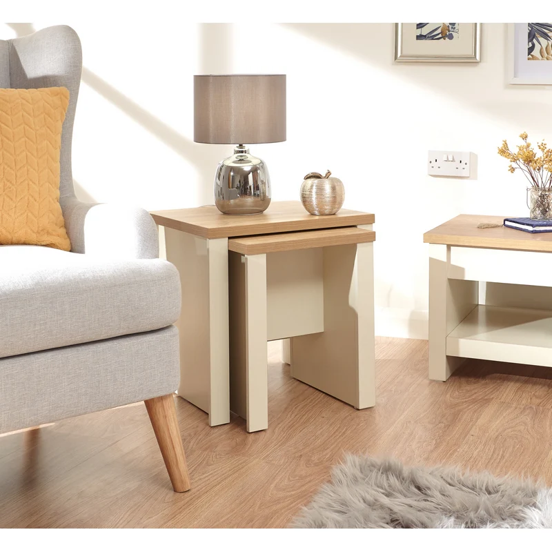 Lancaster Nest of Tables Cream - Image 2