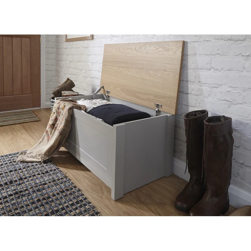 Lancaster Ottoman Wood Grey 1 Door - Image 3