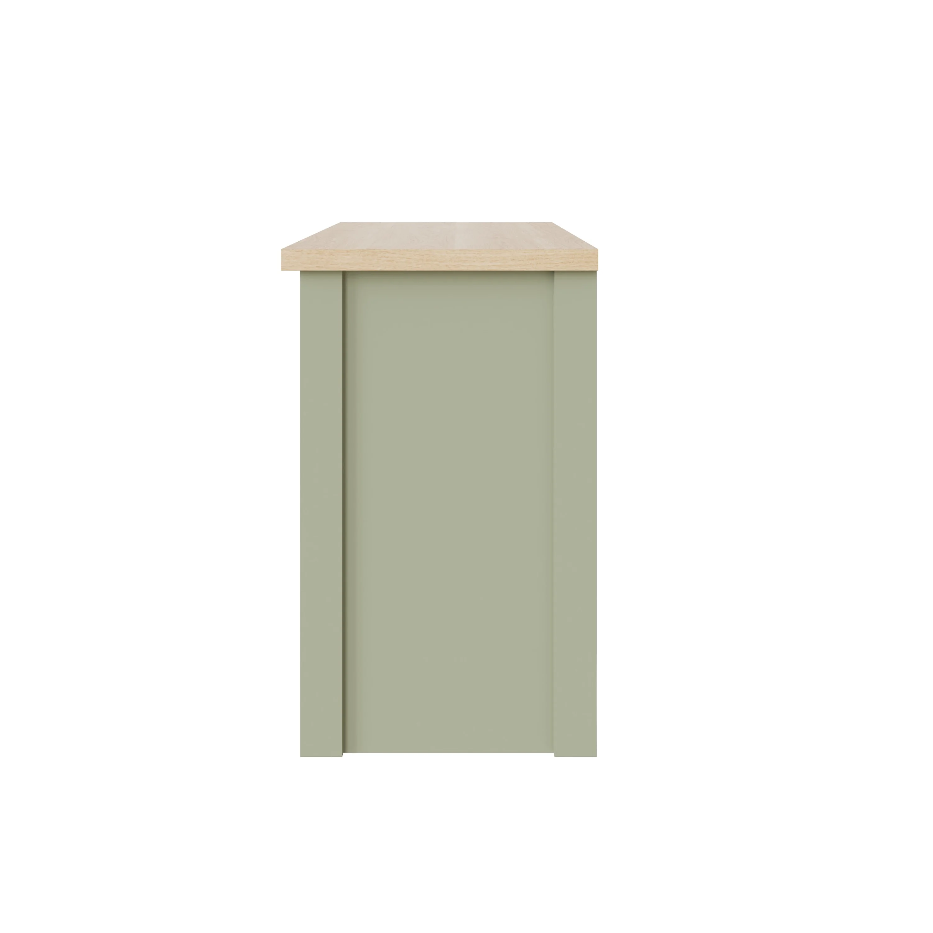 Lancaster Shoe Storage Green & Oak 2 Doors 4 Shelves - Image 4